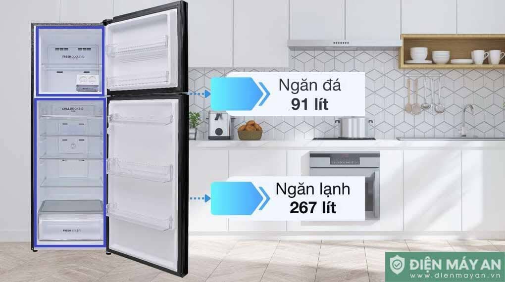 Tủ lạnh Aqua Inverter 358 lít AQR-T410FA(SL)
